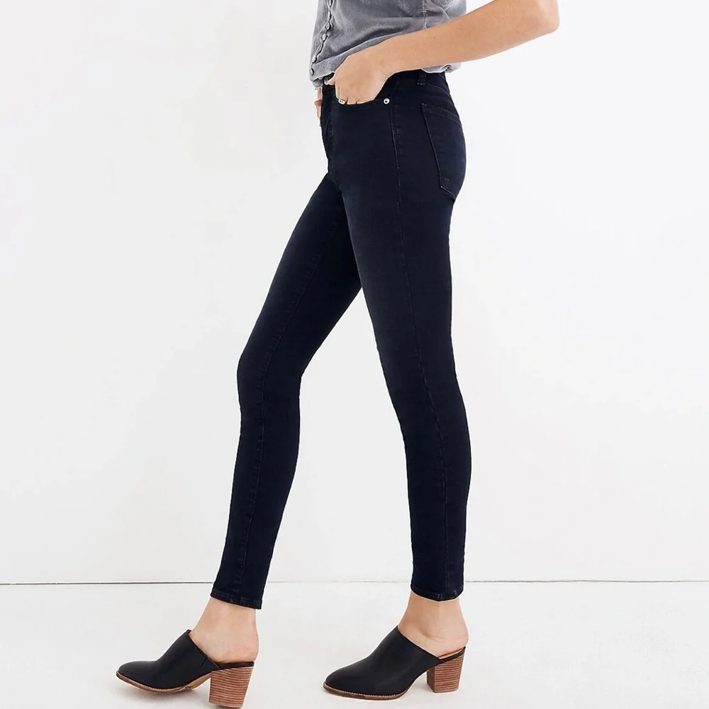 Madewell Navy Blue Colored Denim 9” High Rise Skinny Jeans